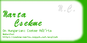 marta csekme business card